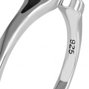 Black Onyx Sterling Silver Drops Ring, r478